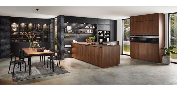 Einbauküche Riga Frei Planbar Modern, Grifflos - Eichefarben/Anthrazit, MODERN, Holzwerkstoff - Vertico