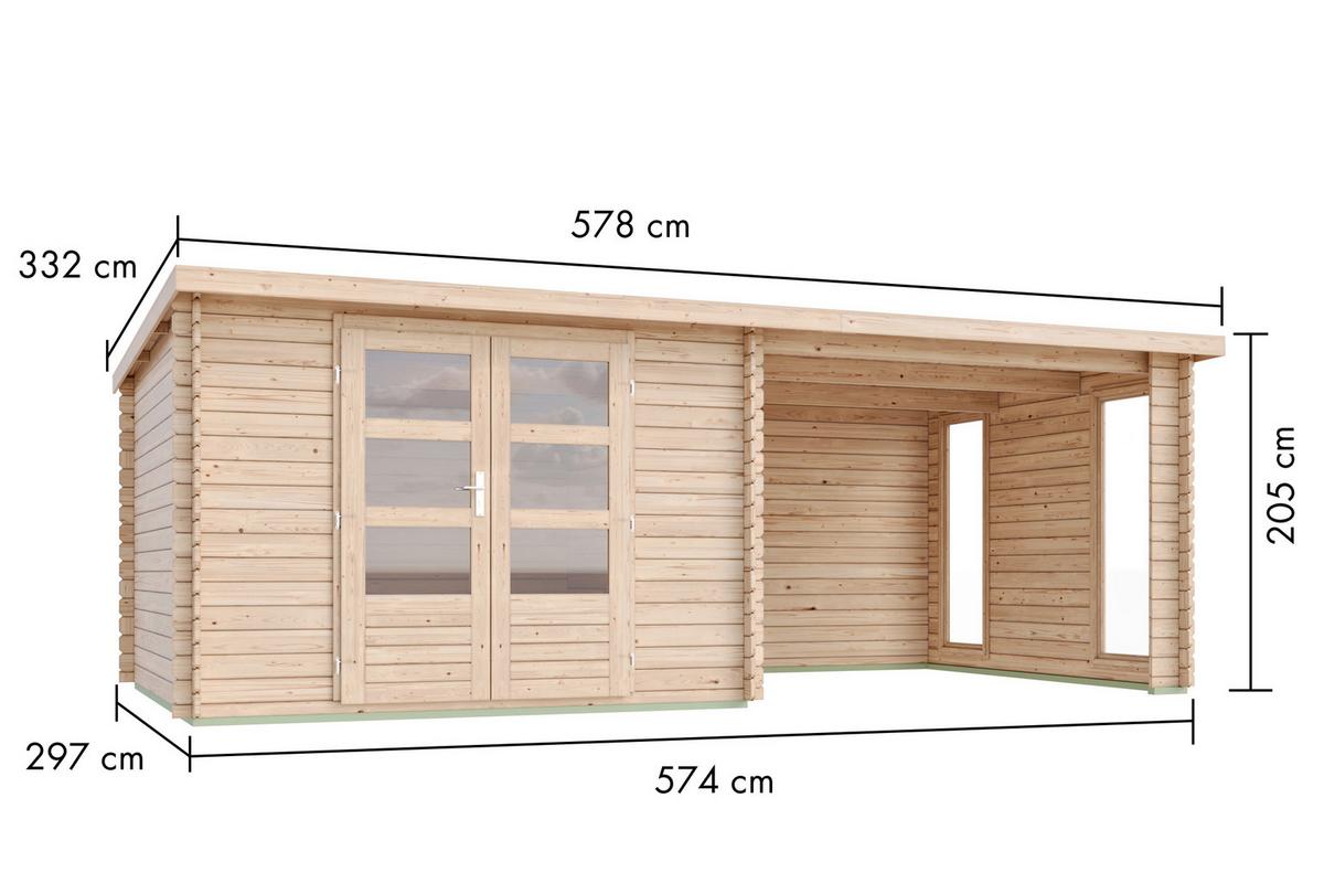 Gartenhaus Tara 40033 Tara - Fichtefarben, Basics, Holz (560/203/297cm)