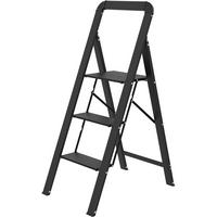 Klapptrittleiter Gustav - Schwarz, KONVENTIONELL, Kunststoff/Metall (44,5/62/109cm) - Homezone
