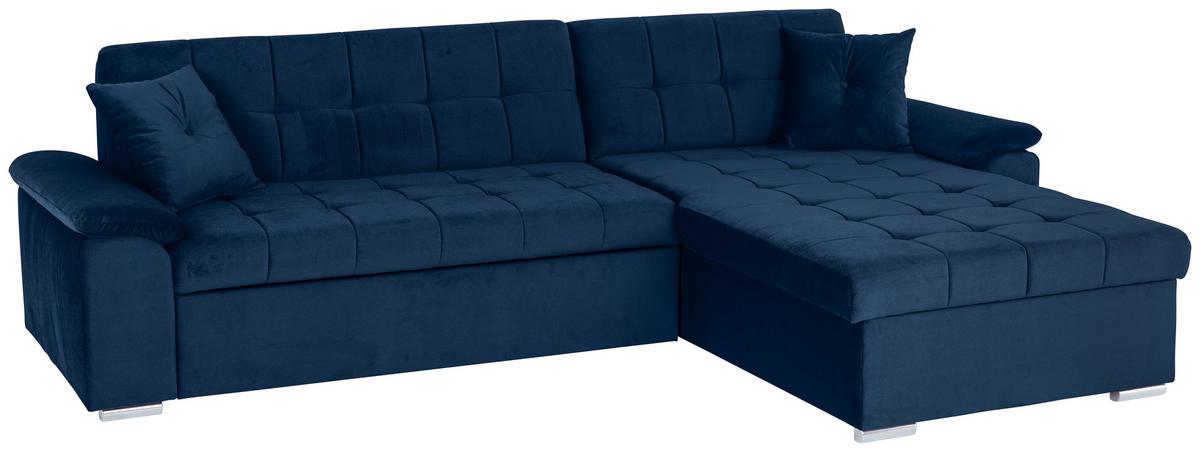 Sedacia súprava KEATON modrá, obojstranná montáž - modrá, Basics, textil (263/169cm) - Livetastic