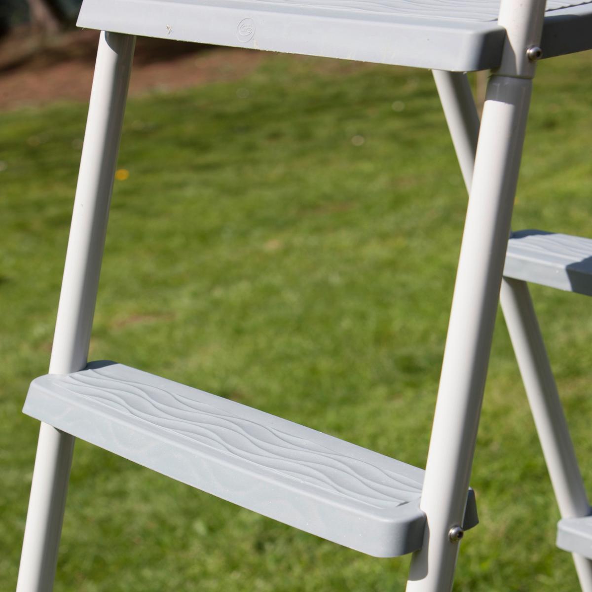 Poolleiter Leiter - Weiß, KONVENTIONELL, Metall (134cm) - Gre