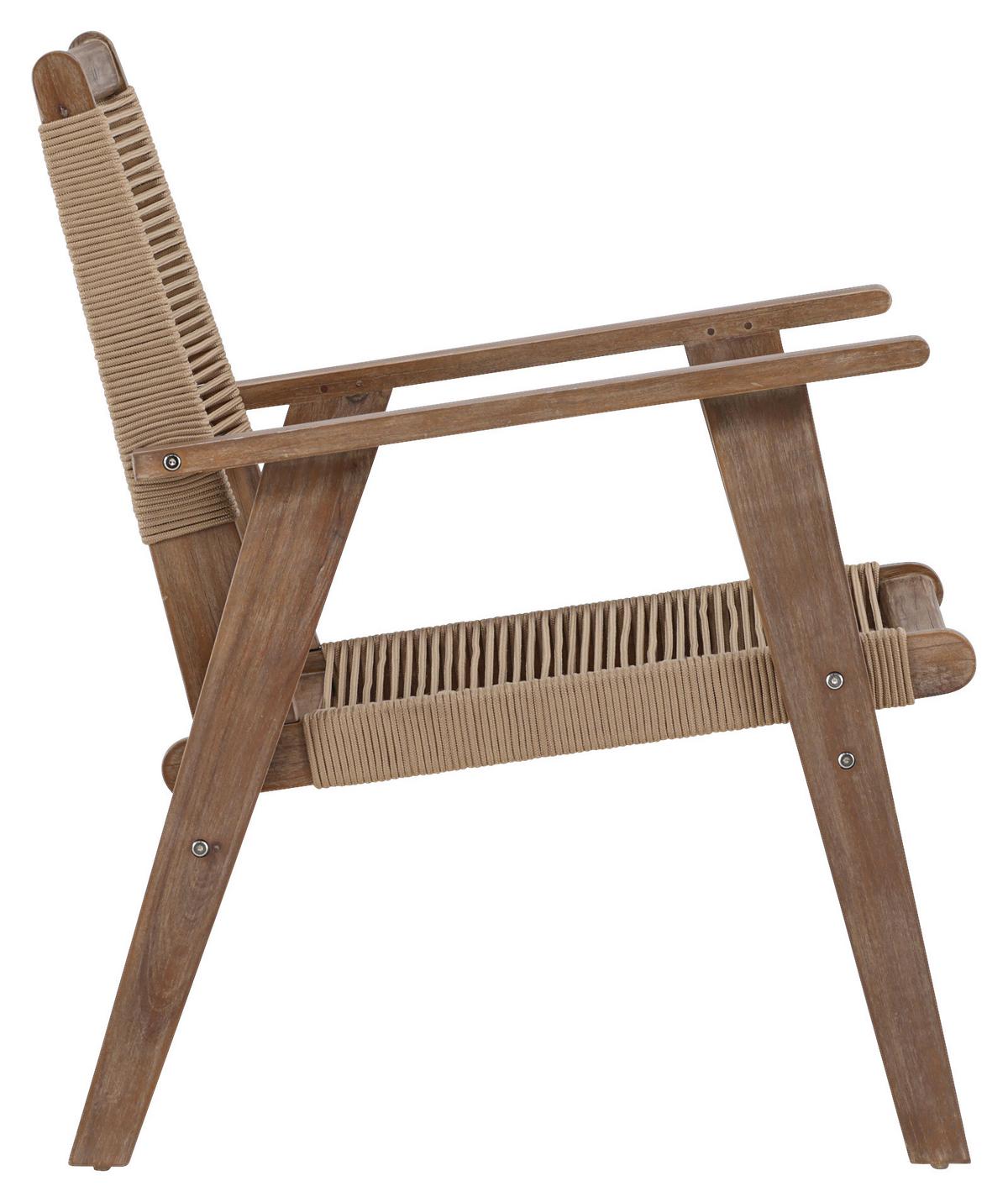 Loungesessel Peter Aus Akazienholz/textil - Braun, KONVENTIONELL, Holz/Textil (68/88/72cm) - Gardenson