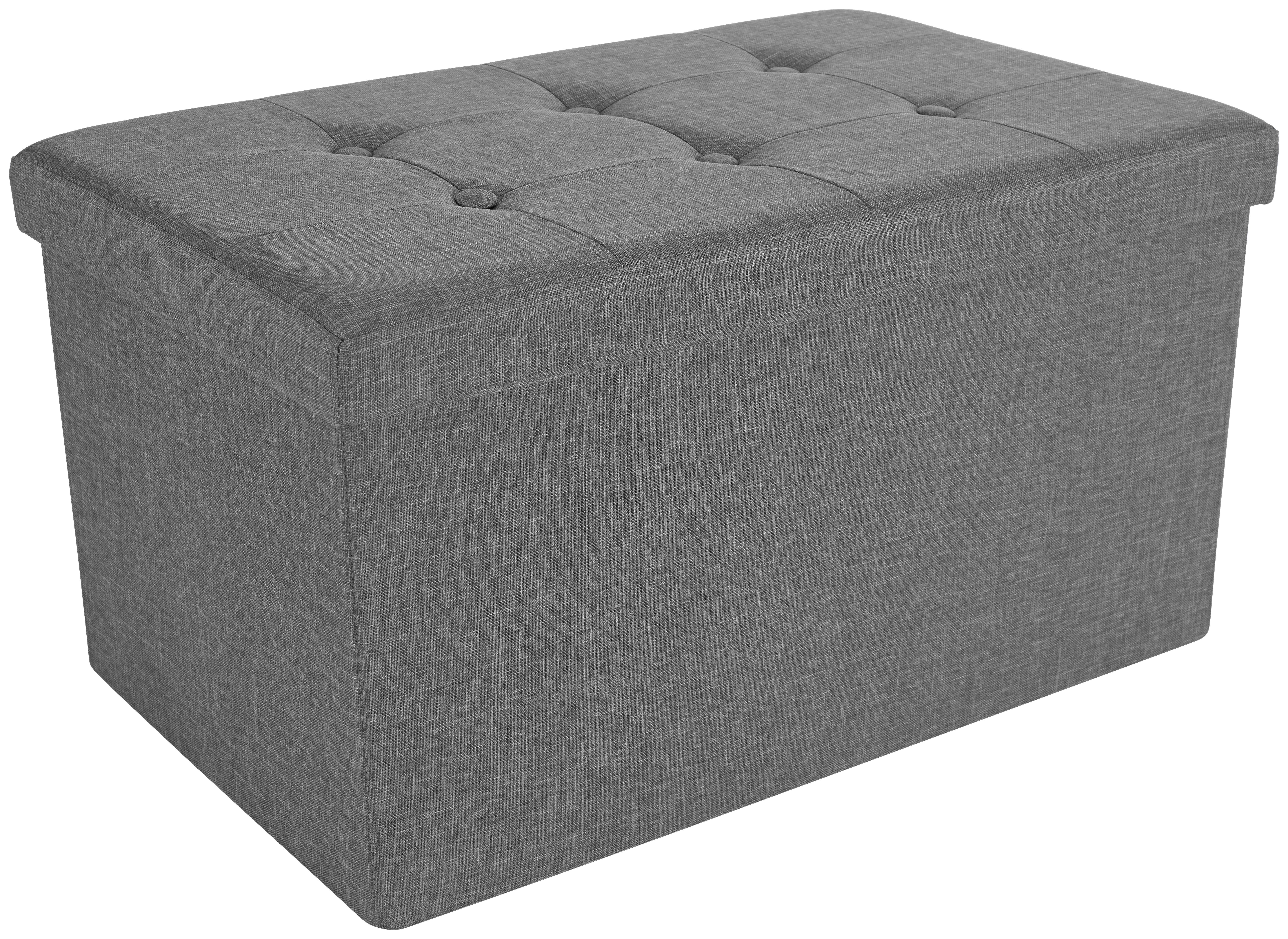 ÚLOŽNÝ BOX NA SEDENIE FRANZ 2 - sivá, Modern, drevo/textil (70/38/38cm) - Based