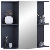 Spiegelschrank Pearl New Snol 119 Bht: 70x71x23 Cm - Anthrazit/Weiß, KONVENTIONELL, Glas/Holzwerkstoff (70/71/23cm)