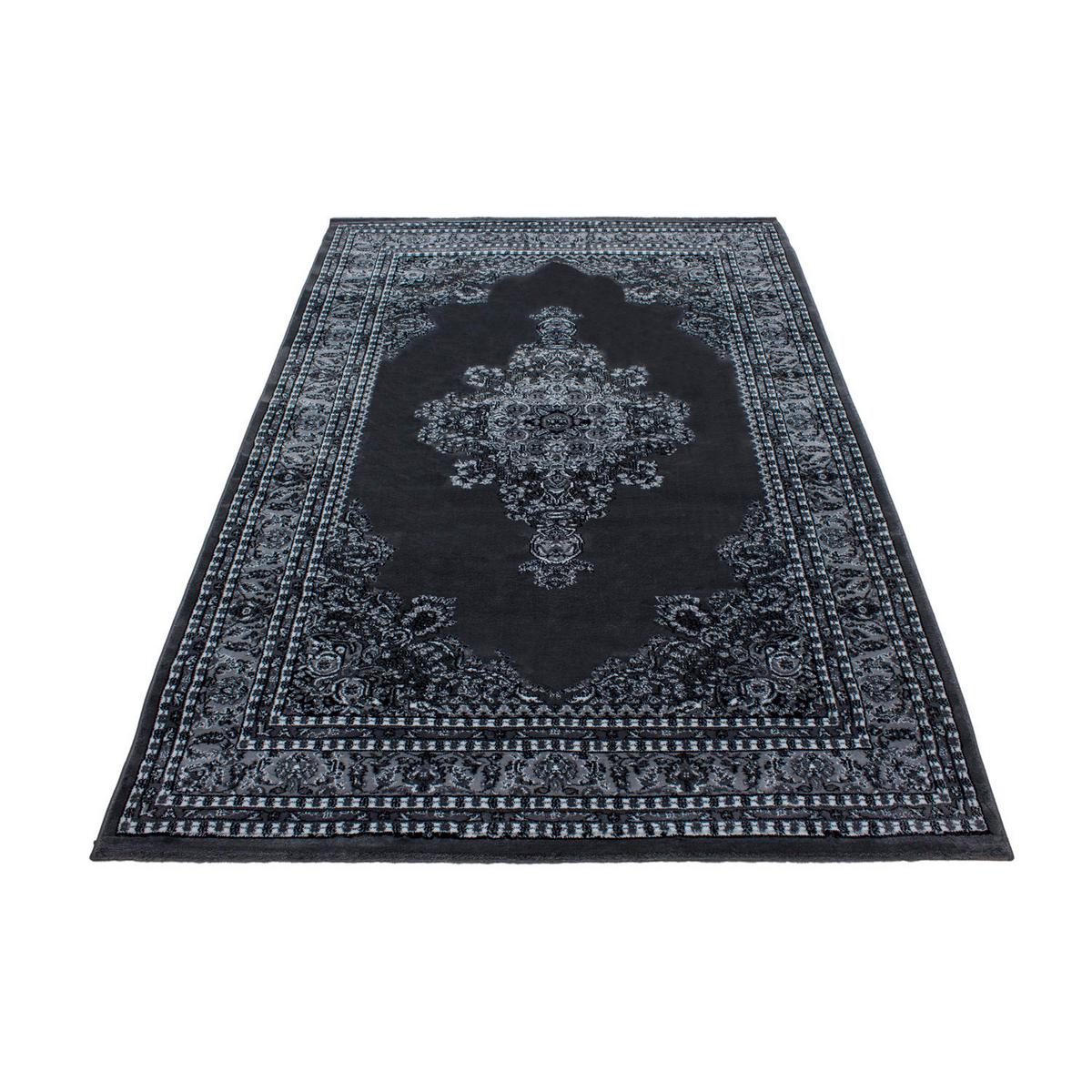Orientalischer Webteppich Grau Marrakesh 200x290 cm - Schwarz/Grau, KONVENTIONELL, Textil (200/290cm)