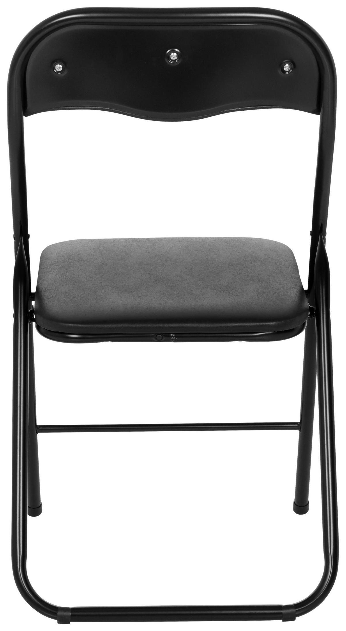 Klappstuhl Tudela Basic Schwarz B: 44 Cm - Schwarz, MODERN, Metall (44/81/48cm) - MID.YOU