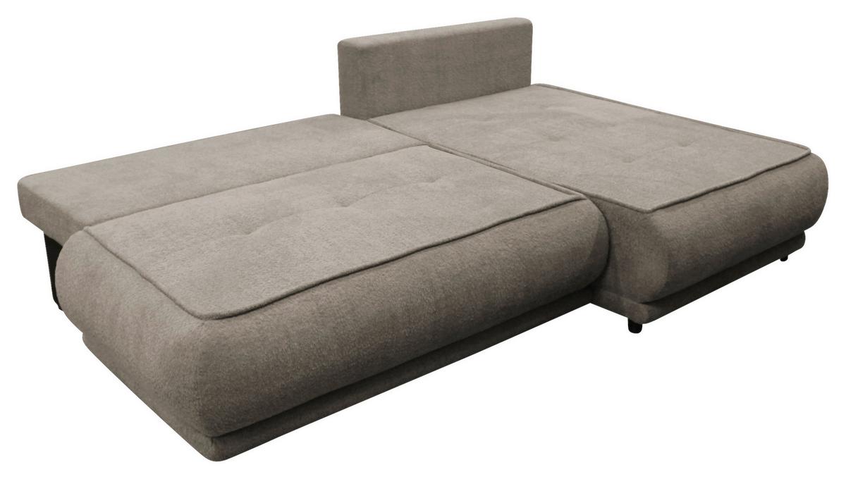 Ecksofa Paros Creme 277x179 Cm - Beige/Schwarz, Design, Textil (277/179cm) - MID.YOU