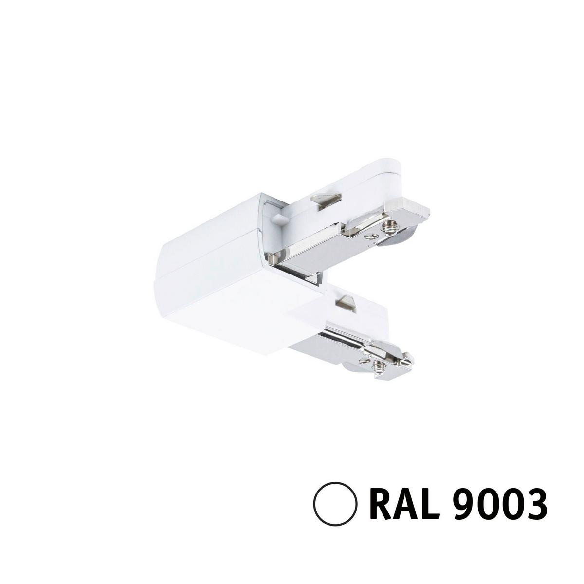 Schienensystem-Verbinder 95646 Urail L-Verbinder Sw - Weiß, Basics, Metall (6,2/1,8/1,8cm) - Paulmann