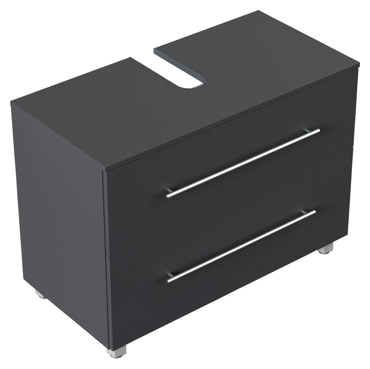 Waschbeckenunterschrank Mondial Graphitfarben B: 85 cm - Graphitfarben, MODERN, Holzwerkstoff (85/63/41,6cm) - MID.YOU