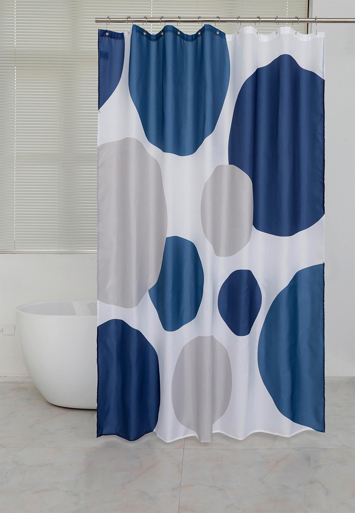 Zuhanyfüggöny Svenja - kék/fehér, Modern, textil (180/200cm) - Luca Bessoni