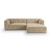 Ecksofa Tenso Beige S: 292x161cm - Beige/Schwarz, Basics, Holz/Textil (292/161cm) - MID.YOU