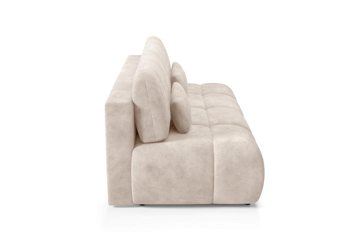 Schlafsofa Maron Beige B: 219cm - Beige/Schwarz, Design, Textil (219/94/110cm) - Livetastic
