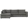 Ecksofa Thomas Dunkelgrau S: 197x283cm - Dunkelgrau/Schwarz, Design, Textil (197/283cm) - Livetastic