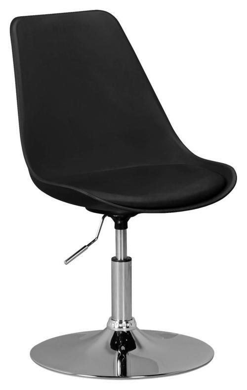 Otočná stolička pre dieťa Korsika čierna - čierna/chrómová, Modern, kov/textil (46/88/46cm) - MID.YOU