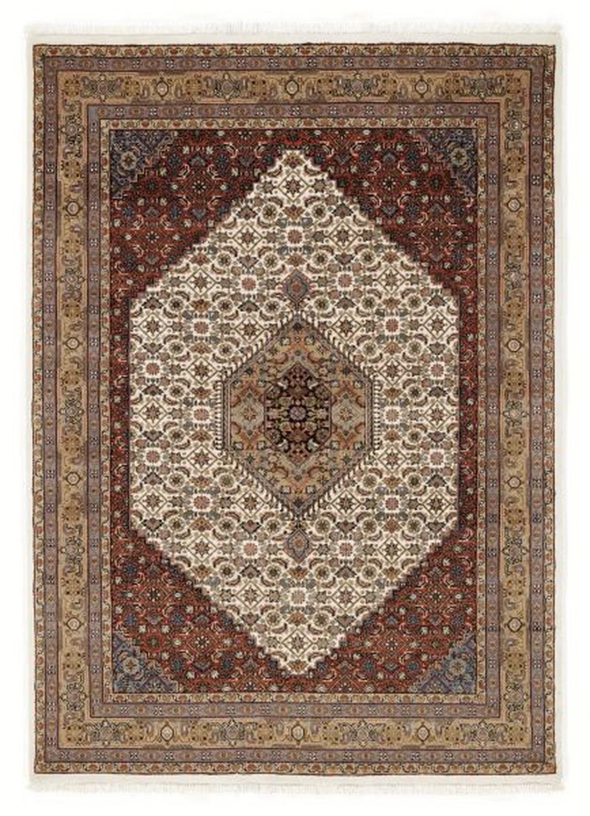 Orientalischer Webteppich Creme/Rot 240x170 cm - Beige/Creme, Basics, Textil (170/240cm) - Cazaris