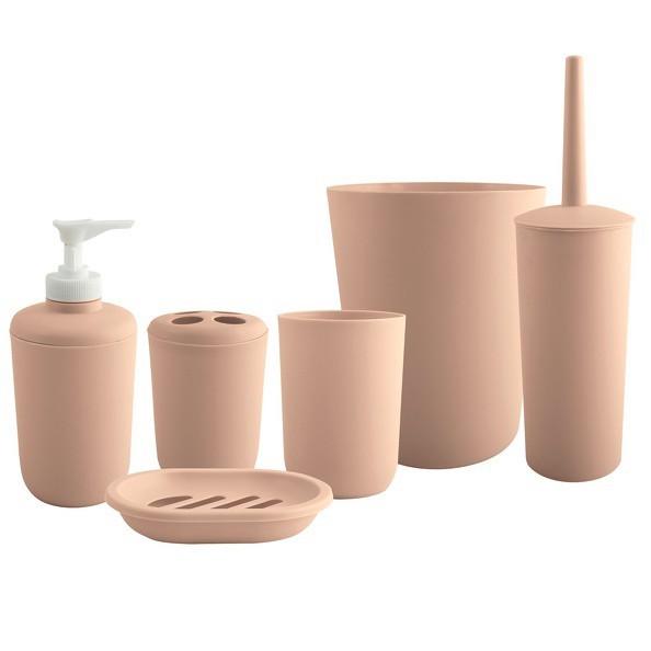 Bad-accessoire-set Weiss Oder Beige - Beige/Weiß, Basics, Kunststoff (19/24cm)