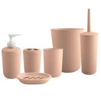 Bad-accessoire-set Weiss Oder Beige - Beige/Weiß, Basics, Kunststoff (19/24cm)