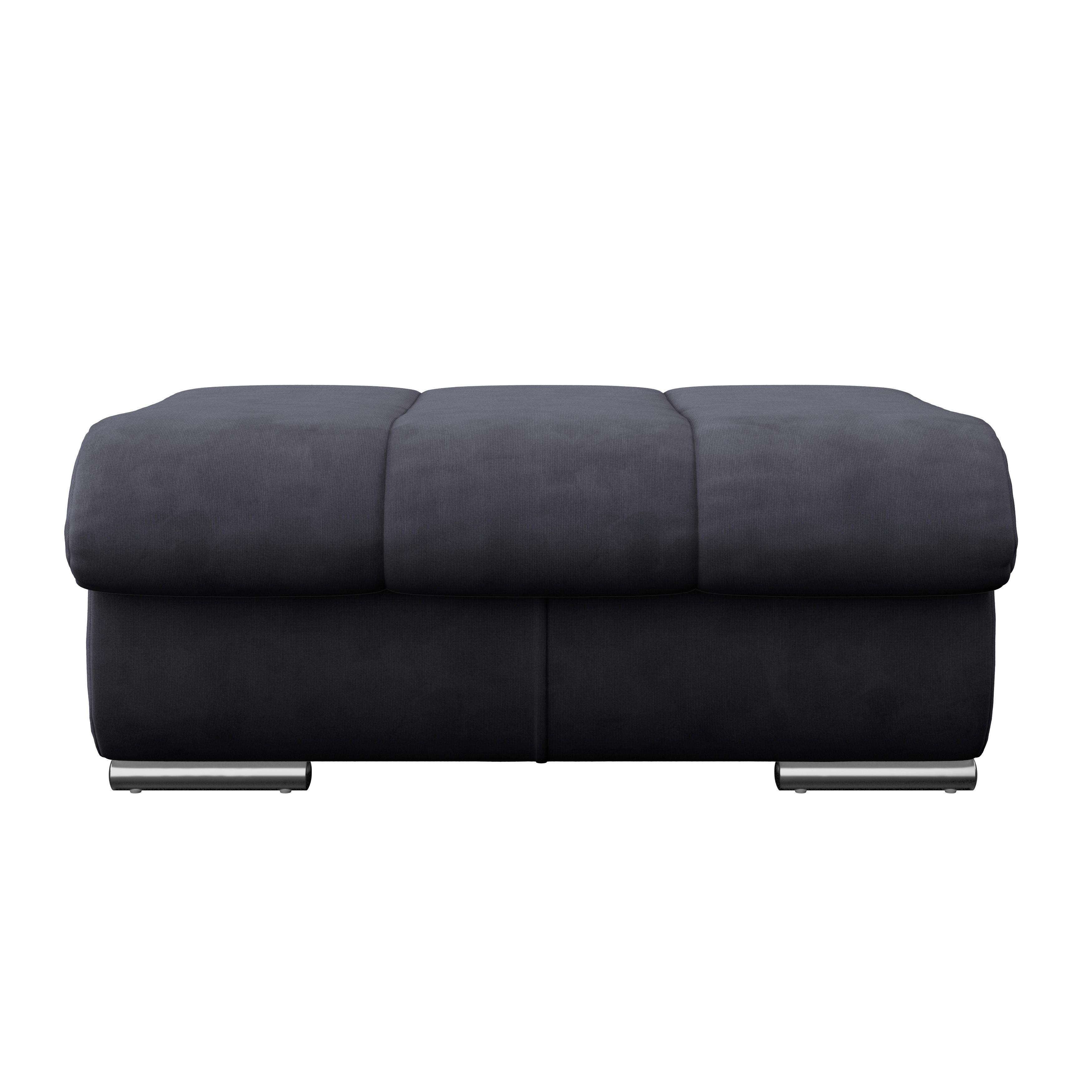 Taburetka MULTI tmavomodrá - tmavomodrá/chrómová, Modern, kov/textil (100/43/80cm) - Luca Bessoni