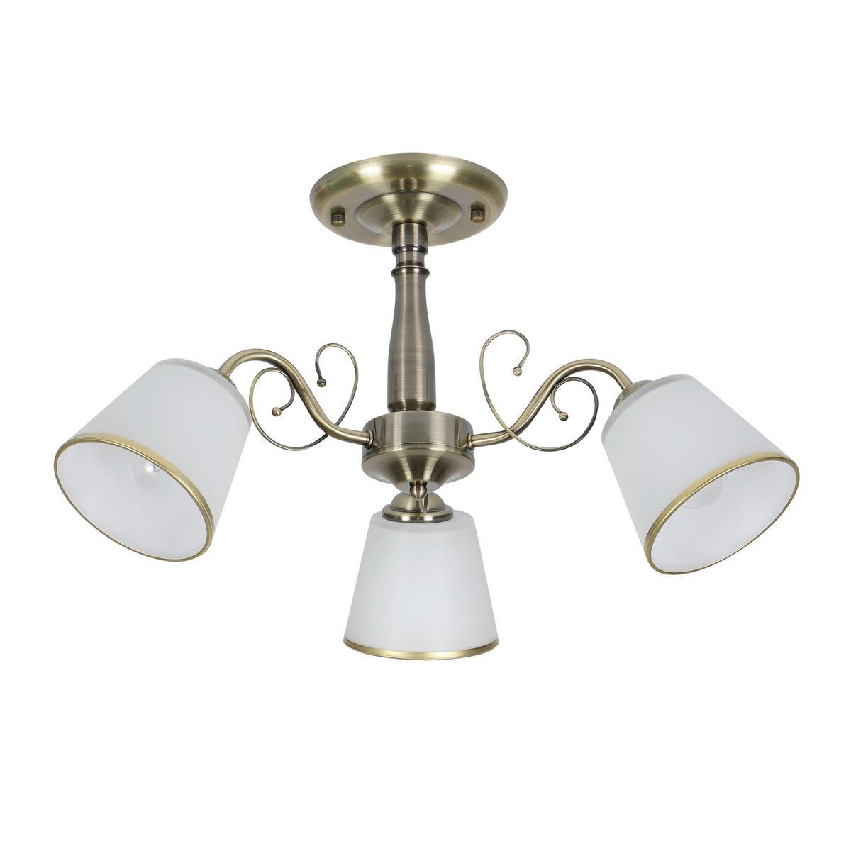 Deckenleuchte 33-26590 Losanna - Weiß/Bronzefarben, KONVENTIONELL, Metall (54/54/30cm)