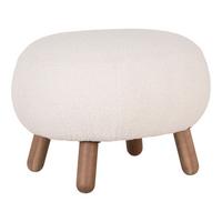 Hocker Savona Weiß, BxHxT: 60x37x50cm - Weiß/Kieferfarben, Basics, Textil (60/37/50cm)