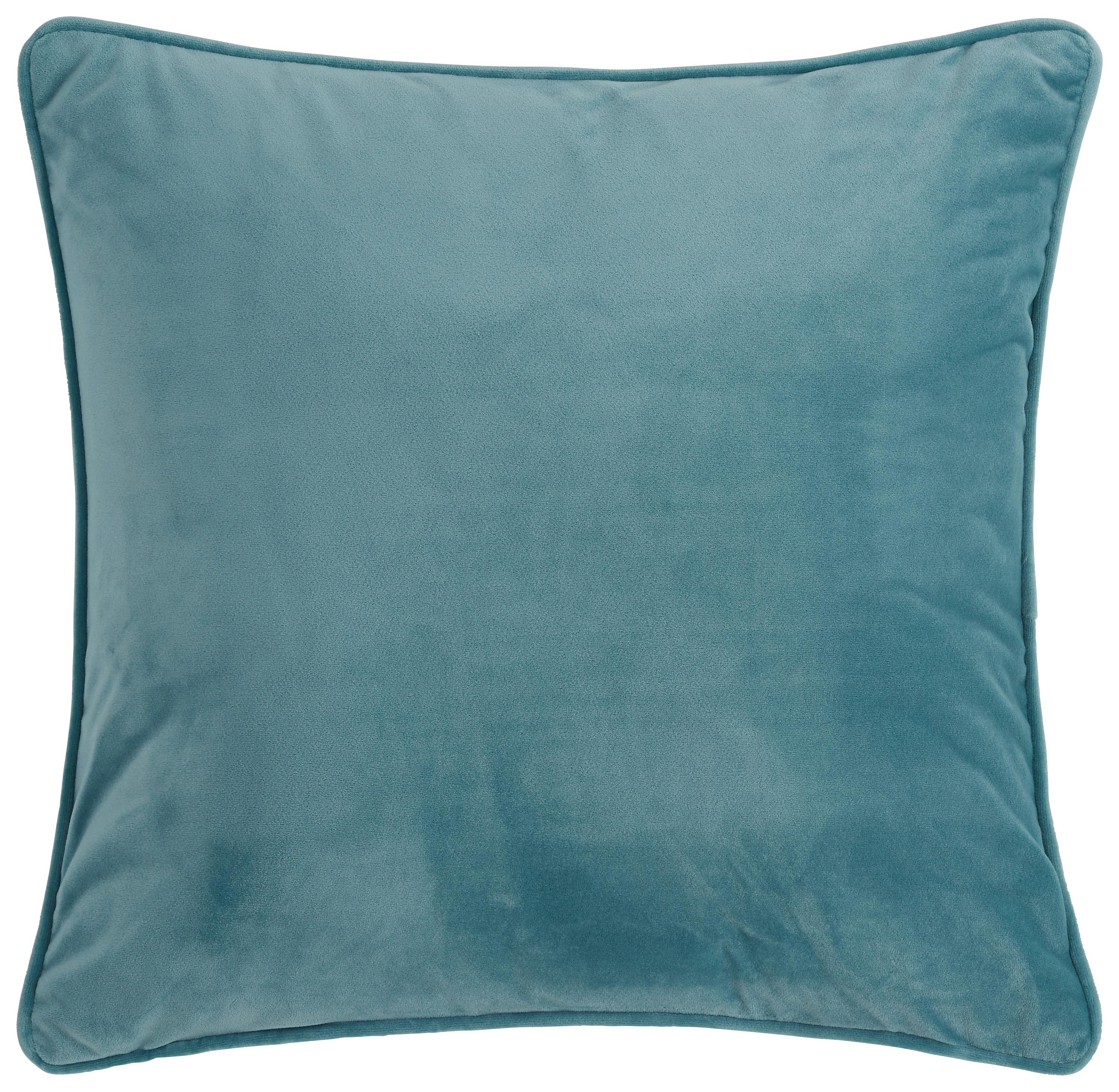 DEKORAČNÝ VANKÚŠ Viola, 45/45cm, modrá - modrá, textil (45/45cm) - Premium Living