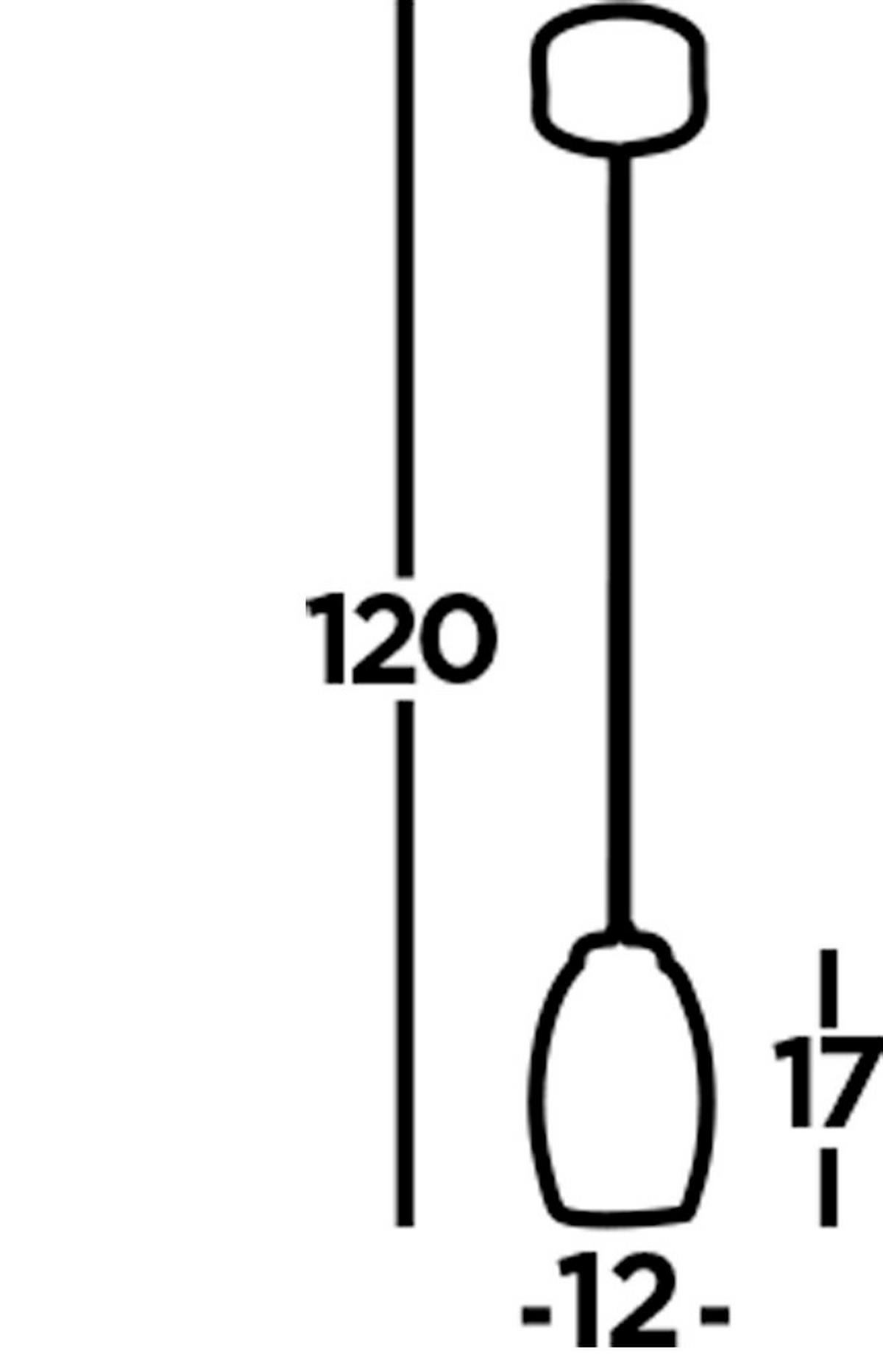 Led-hängeleuchte 97291-1cl - Basics, Glas/Metall (11,5/120cm)