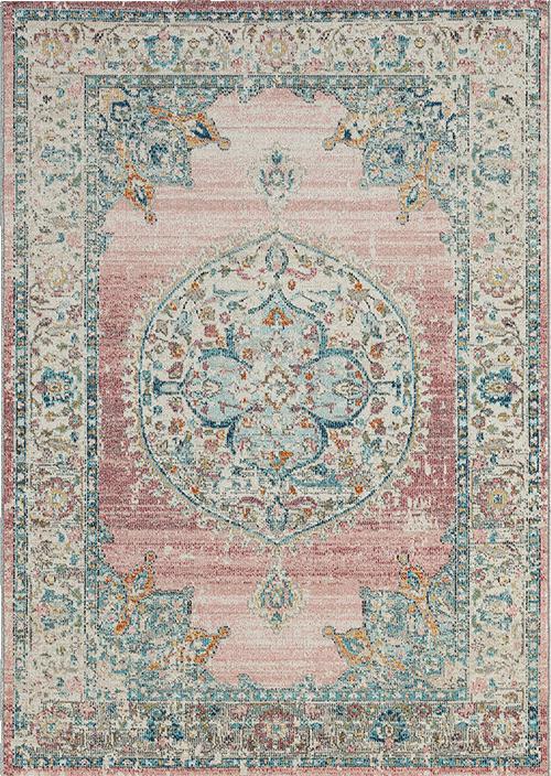 Outdoorteppich Salsa Outdoor 20053 - Graublau/Altrosa, KONVENTIONELL, Textil (80/150cm)
