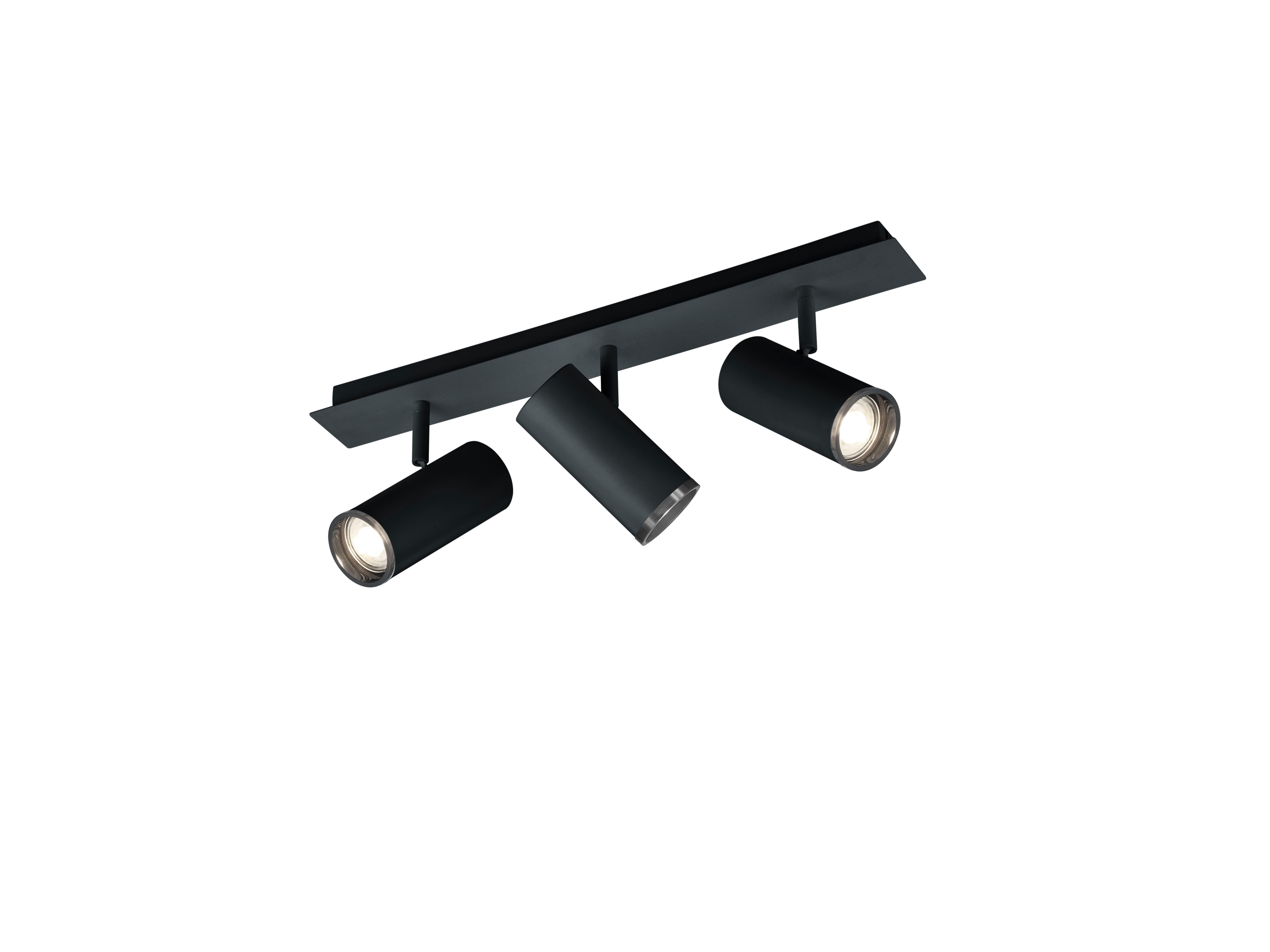 Deckenleuchte 70577/3-06 - Schwarz, KONVENTIONELL, Metall (50/20cm) - Hell