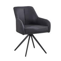 Armlehnstuhl Zwei Schwarz B: 62 cm - Schwarz, MODERN, Holz/Textil (62/83/62cm) - Livetastic