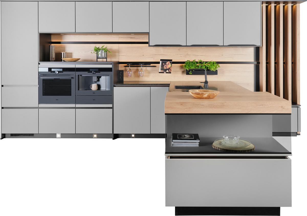 Einbauküche Eastbourne - Taupe/Eichefarben, MODERN, Holzwerkstoff - Vertico