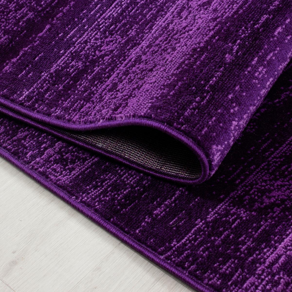 Teppich Läufer Lila/schwarz Plus 80x300 Cm - Lila/Schwarz, Design, Textil (80/300cm)