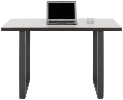 Písací stôl KEFLAVIK -EXKLUSIV- - sivá/biela, Modern, kov/kompozitné drevo (120/74,1/75cm) - Mömax