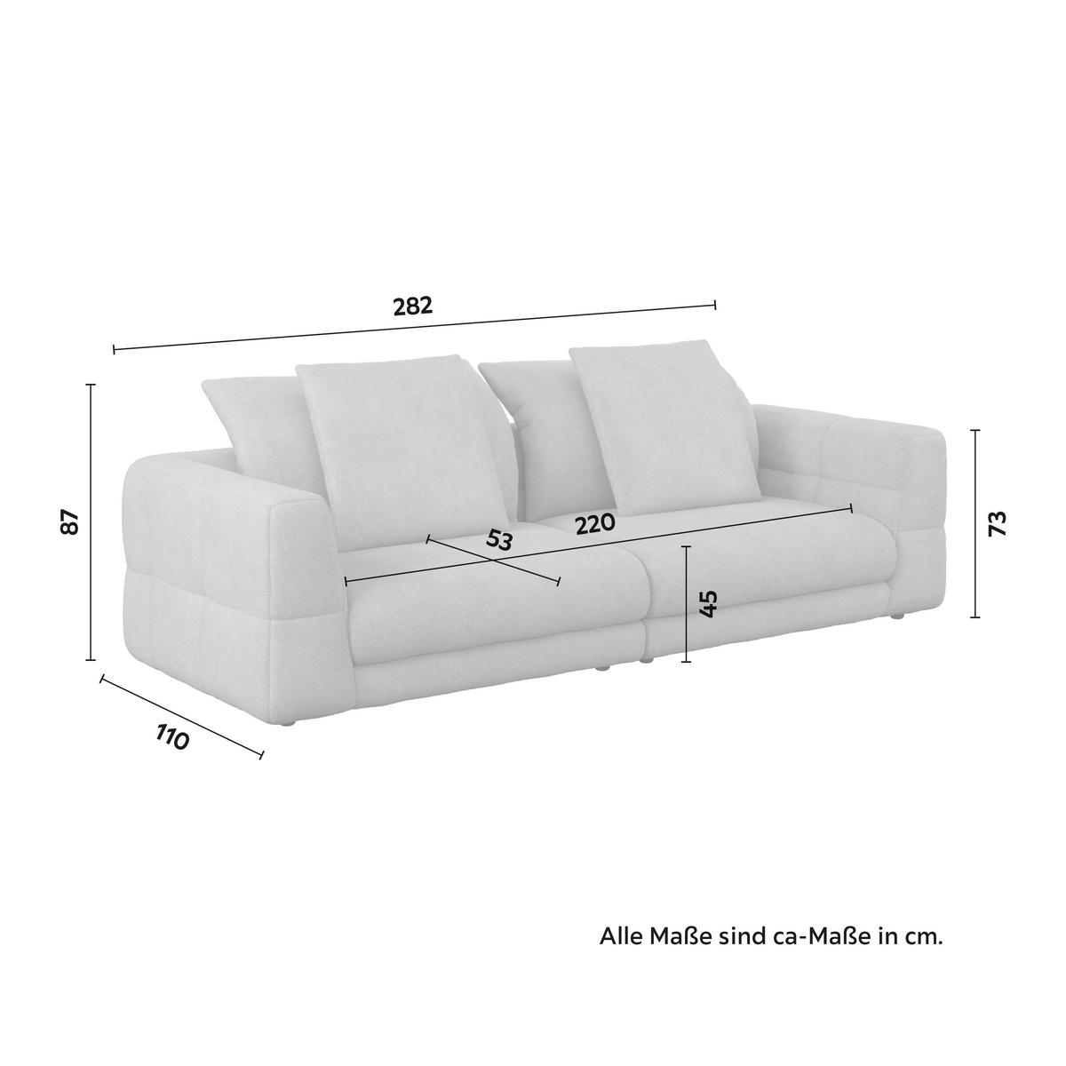 Pohovka LEA, béžová ženilka - čierna/béžová, Modern, kov/drevo (284/87/110cm) - Bessagi Home