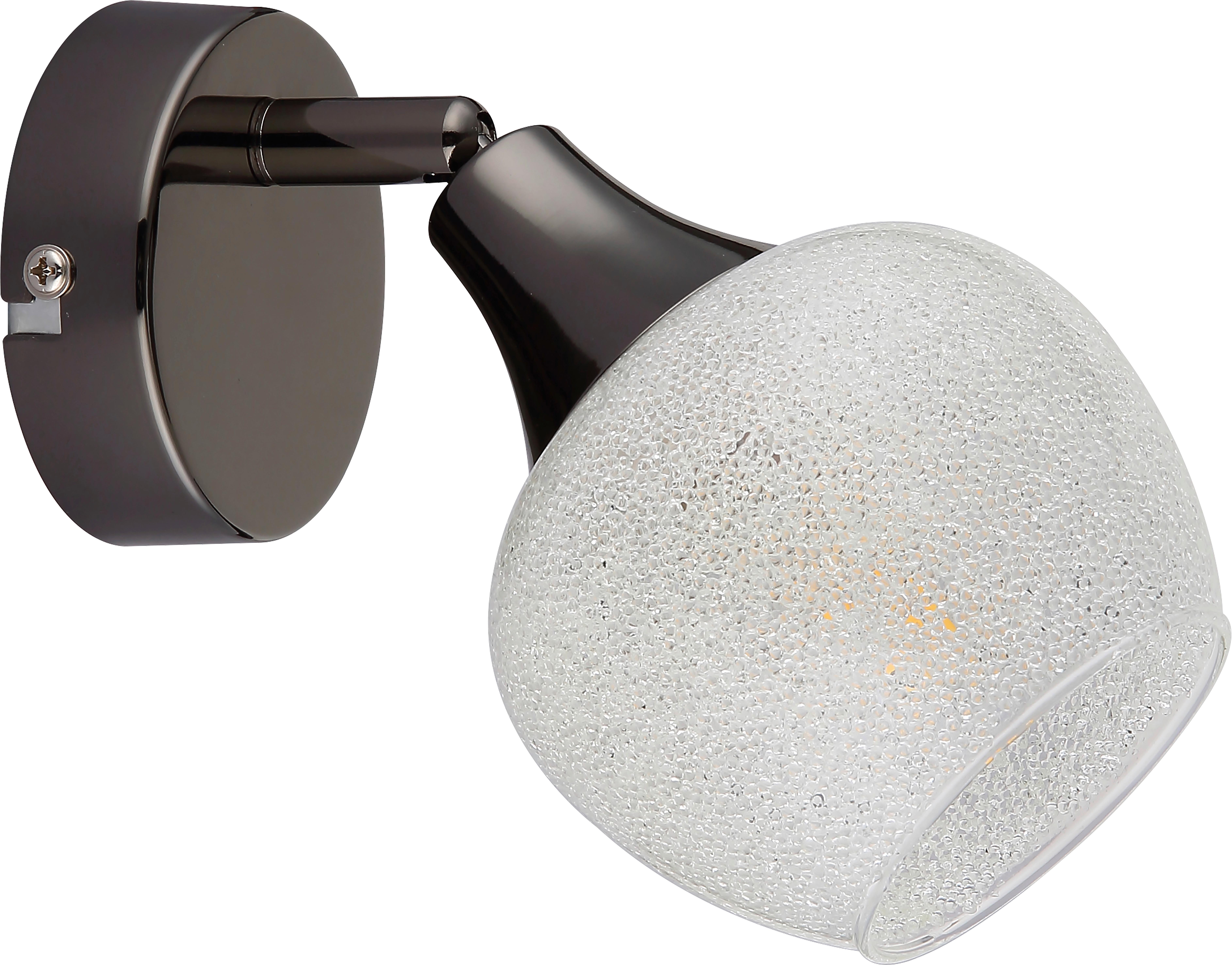 Spotlámpa Sila - fekete/átlátszó, Modern, Üveg/fém (19/10/15cm) - James Wood