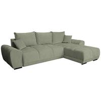 Rohová sedačka BONN, obojstranná,mätovozel.ženilka - čierna/mätovozelená, Modern, textil/plast (296/182cm)