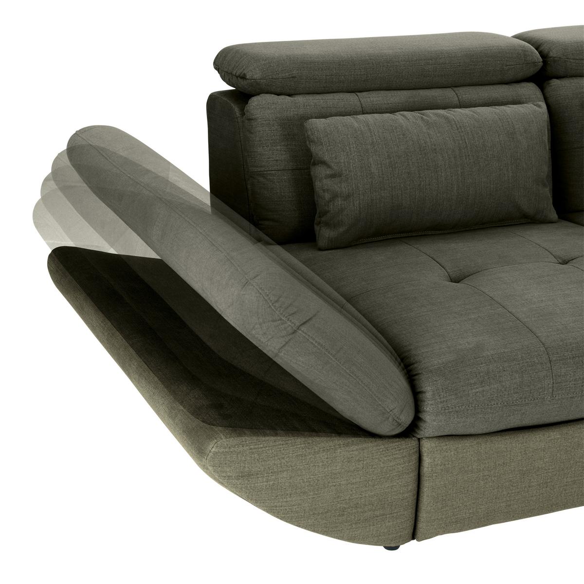 SEDACÍ SOUPRAVA PARK - černá/světle zelená, Moderní, textil/plast (311/233cm) - Luca Bessoni
