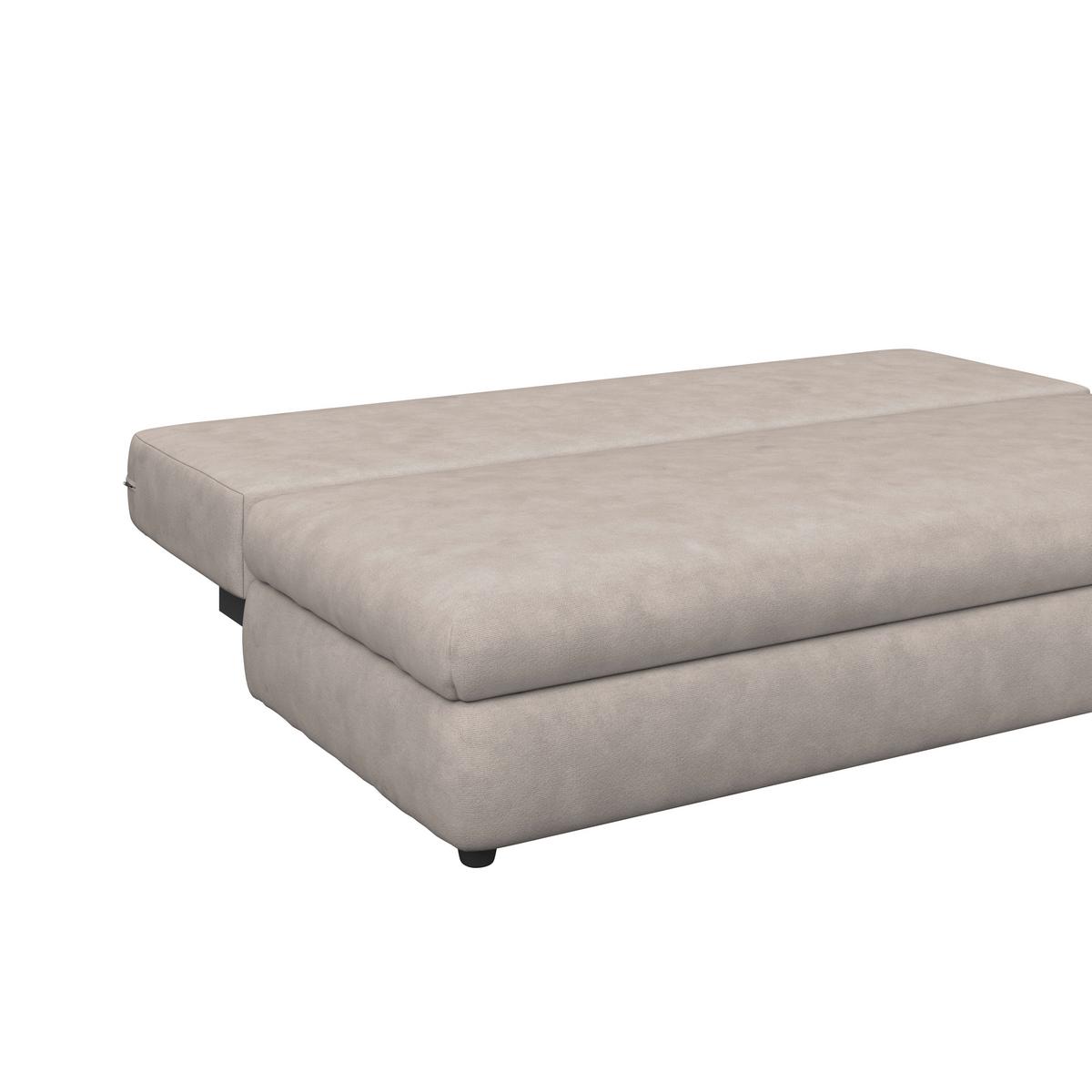 Schlafsofa Oslo Schwarz, Lf: 200x140 cm - Schwarz, Trend, Holz/Kunststoff (205/72/100cm)