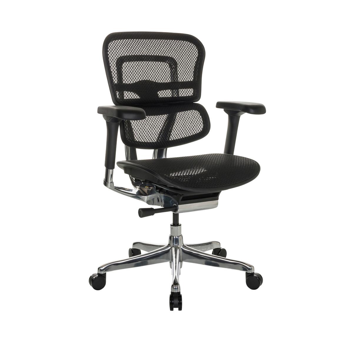 Drehstuhl Ergohuman Base I - Silberfarben/Schwarz, Basics, Kunststoff/Textil (69/107-122/64cm) - MID.YOU