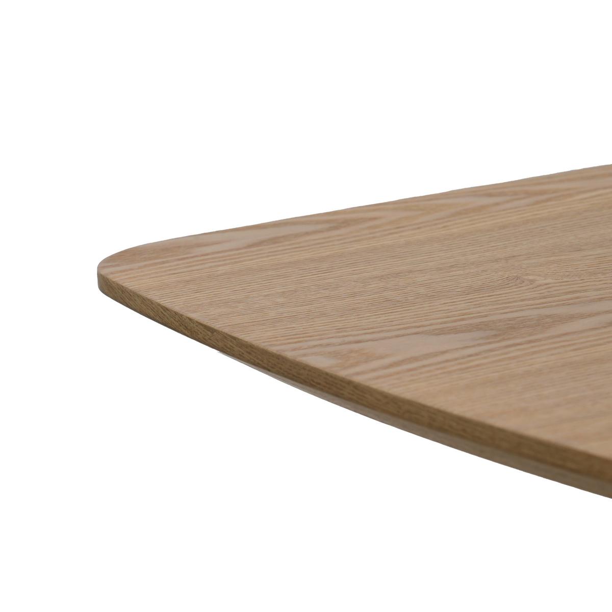 Esstisch Riga Naturfarben/SchwarzL:160-200cm - Schwarz/Naturfarben, MODERN, Holzwerkstoff/Metall (160/200/95/76cm) - Livetastic