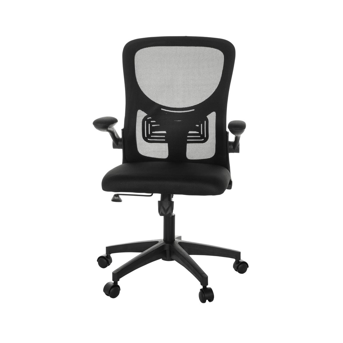 Drehstuhl Belio Schwarz B: 60 cm - Schwarz, MODERN, Kunststoff/Textil (60/95-105/54cm) - MID.YOU