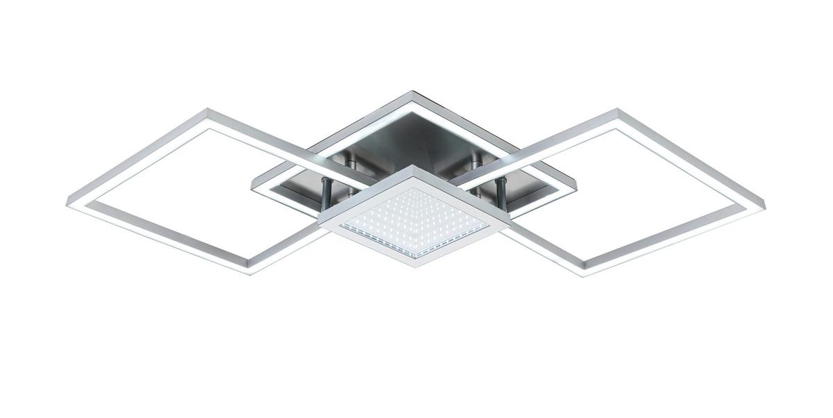 Led-deckenleuchte Tiziana - Chromfarben/Silberfarben, MODERN, Kunststoff/Metall (75cm) - Luca Bessoni