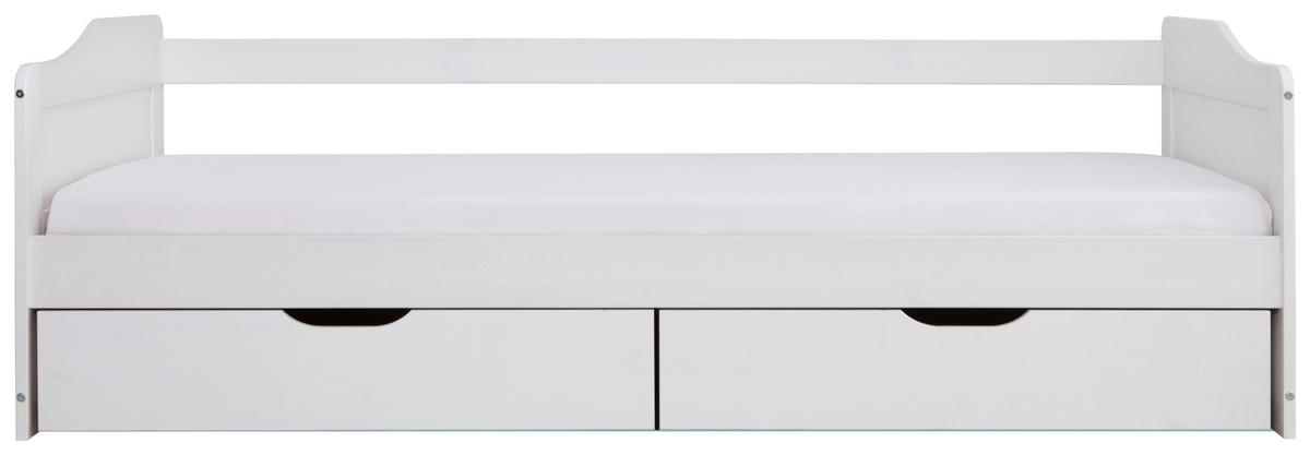Stauraumbett 970477 Nelly - Weiß, MODERN, Holz (90/200cm) - MID.YOU