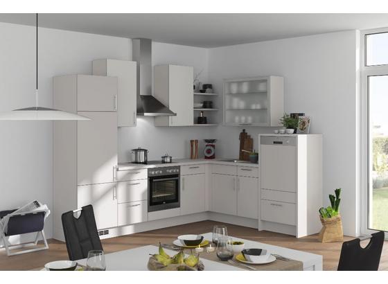 Eckküche Fargo 285x220cm Weiß/Seidengrau - Weiß/Grau, MODERN, Holzwerkstoff (285/220cm) - Vertico Eckküche Fargo 285x220cm Weiß/Seidengrau - Weiß/Grau, MODERN, Holzwerkstoff (285/220cm) - Vertico