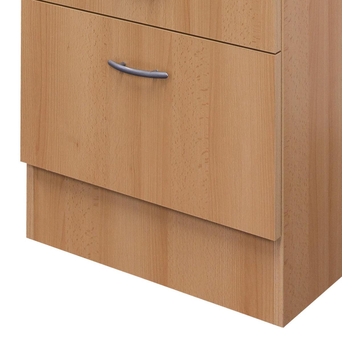 Küchenunterschrank Nano Ussa 50cm Buche Dekor - Beige/Buchefarben, Holzwerkstoff (50/85/60cm) - FlexWell
