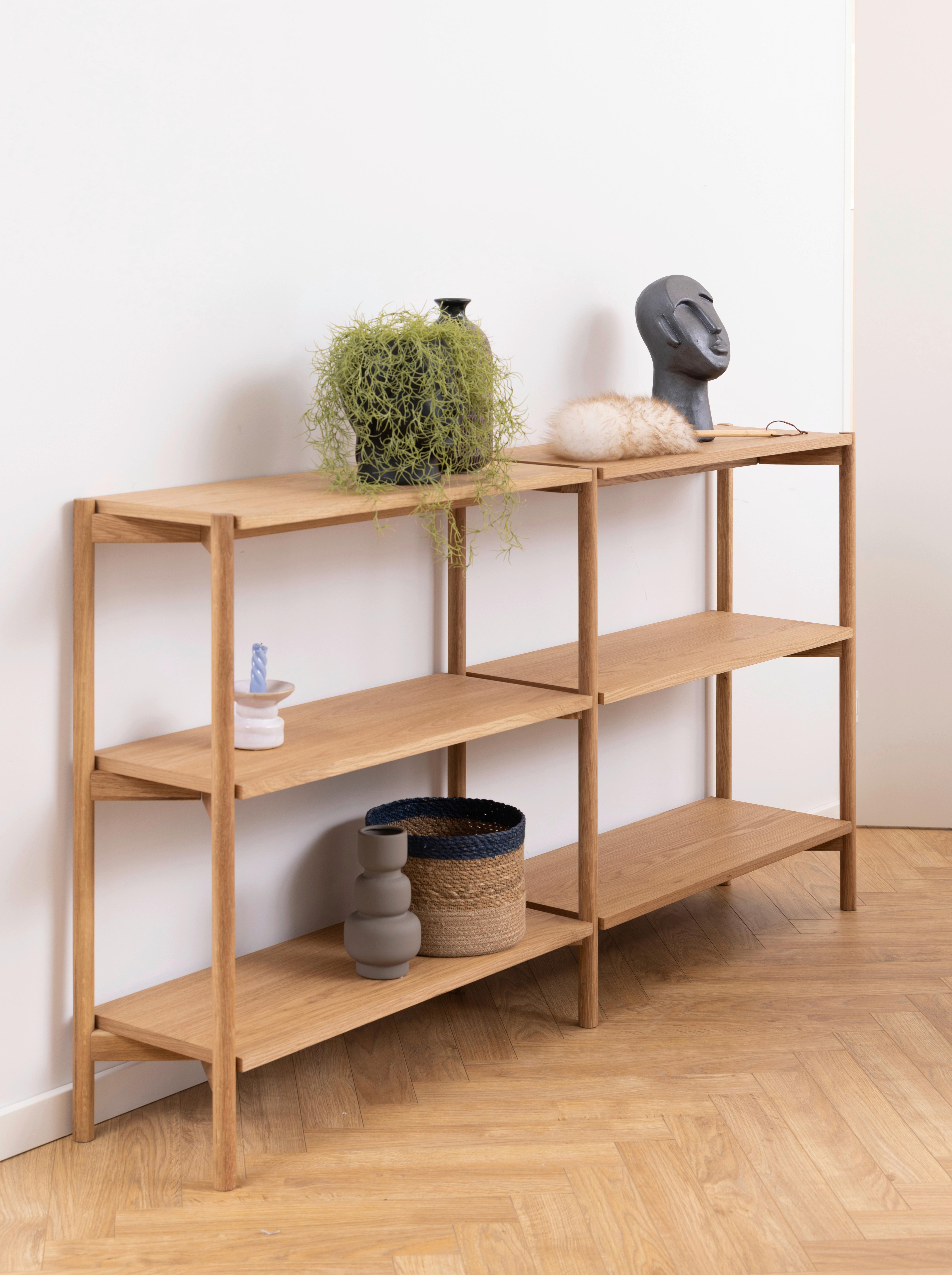 Regál BRAIDWOOD farby dubu - farba duba, Trend, drevo (169/88,4/30cm) - MID.YOU