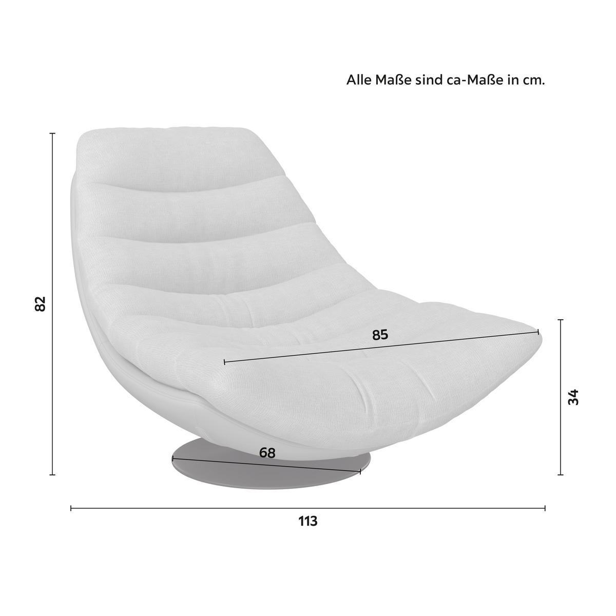 Relaxační křeslo LENA, šedá, max. 140 kg - šedá/černá, Moderní, kov/textil (85/82/113cm) - Bessagi Home