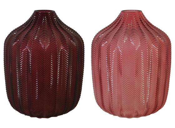 Vase Romana - Aubergine/Rosa, Design, Glas (17,3/22,3cm) Vase Romana - Aubergine/Rosa, Design, Glas (17,3/22,3cm)