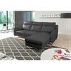 Ecksofa Gio Schwarz S: 236x168 cm - Chromfarben/Schwarz, Design, Leder/Textil (236/168cm) - Livetastic