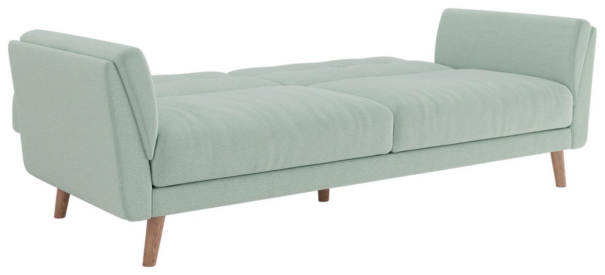 3-sitzer-sofa + Schlaffunktion Helsinki Webstoff Mintgrün - Mintgrün, MODERN, Textil (220,5/88/80,5cm) - MID.YOU