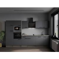 Küchenblock Oliver Grau, Eiche Dekor B: 340 Cm - Eichefarben/Eiche Artisan, Design, Holzwerkstoff (340cm) - Respekta